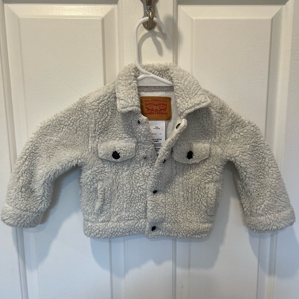 Kids Sherpa Jacket - White Levi's